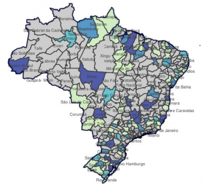 Arquivo:Mapa da variação de crianças do Acompanhamento Nutricional entre os anos de 2015 e 2016. Brasil.png